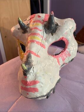 Handpainted Jurassic Park Dino Mask ~ 🦖